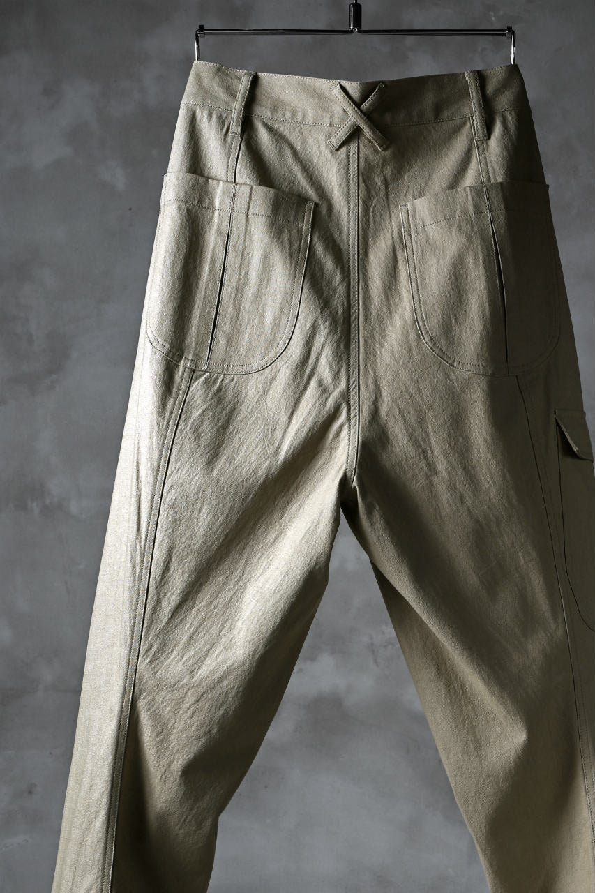 Load image into Gallery viewer, blackcrow worker pocket trousers / cotton woven (BEIGE)