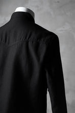 Load image into Gallery viewer, blackcrow riders zip jacket / linen&nylon woven (black)