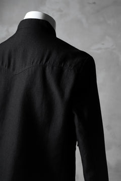 Load image into Gallery viewer, blackcrow riders zip jacket / linen&nylon woven (black)