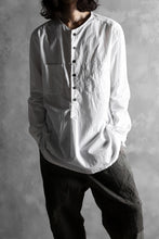 画像をギャラリービューアに読み込む, KLASICA SABRON HALF BUTTON PULLOVER SHIRT / TYPE-WRITER CLOTH (WHITE)