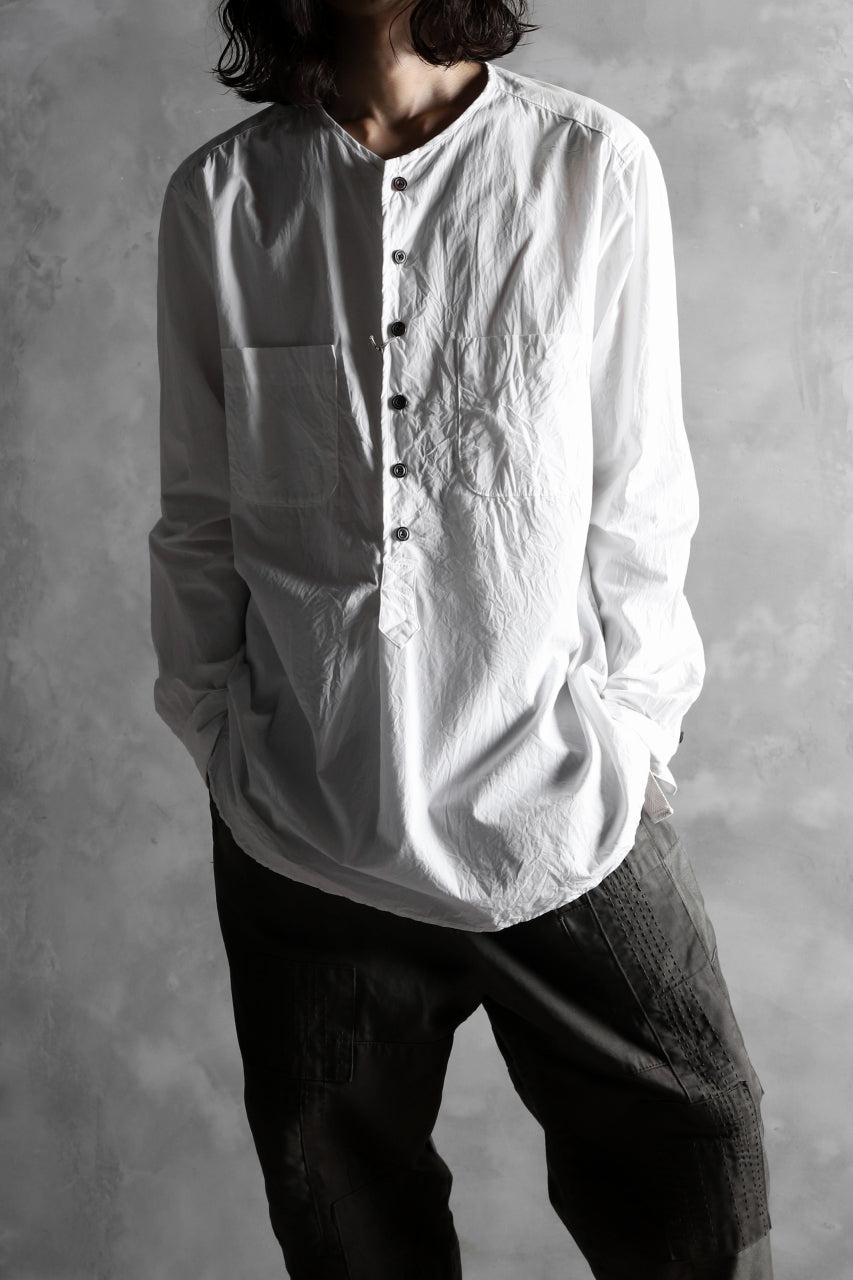 画像をギャラリービューアに読み込む, KLASICA SABRON HALF BUTTON PULLOVER SHIRT / TYPE-WRITER CLOTH (WHITE)