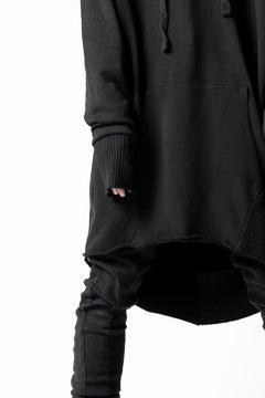 画像をギャラリービューアに読み込む, thomkrom BRUSHED BACK LONG HOODIE / FRENCH-TERRY (BLACK)