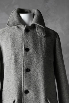 画像をギャラリービューアに読み込む, sus-sous foot guards great coat / W100 Harris melton raised washer (TOP GREY BEIGE)