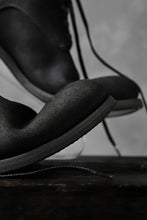 画像をギャラリービューアに読み込む, prtl "one make" Lace Up Boots (JAPAN Cow Reversed Leather / Hand Dyed BLACK)