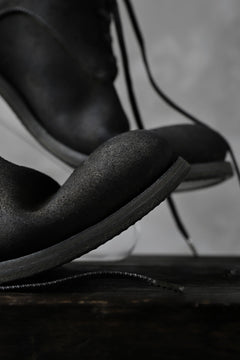 画像をギャラリービューアに読み込む, prtl "one make" Lace Up Boots (JAPAN Cow Reversed Leather / Hand Dyed BLACK)