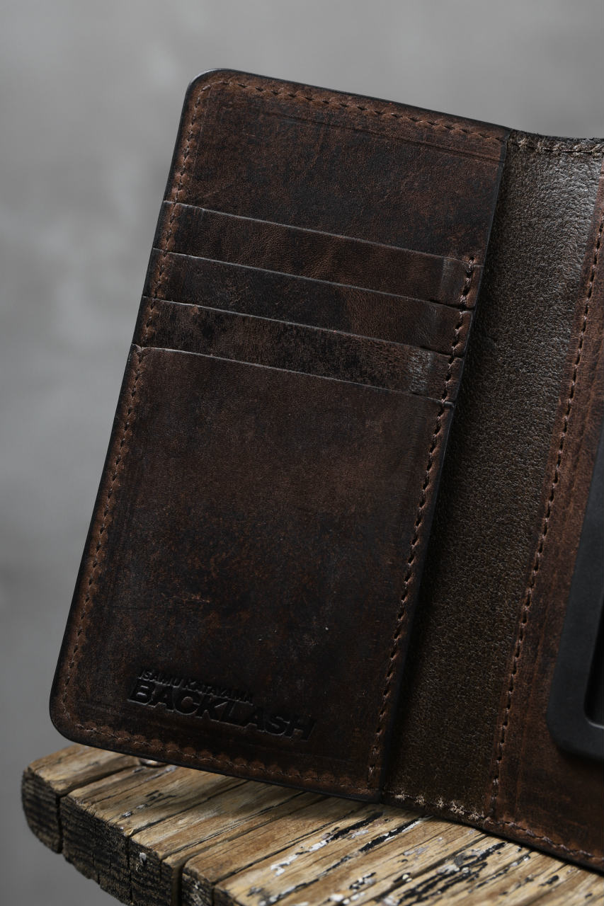 Load image into Gallery viewer, ISAMU KATAYAMA BACKLASH SMART PHONE CASE/PURSE / ITALY DOUBLE SHOULDER (DARK BROWN)