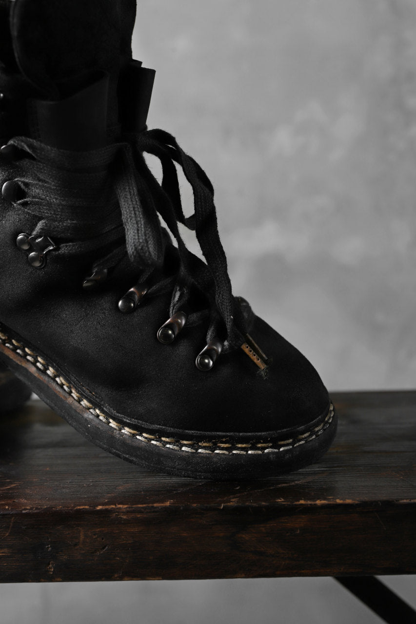 画像をギャラリービューアに読み込む, A DICIANNOVEVENTITRE A1923 Norwegian Laced Boots SH2 / Cavallo Oilo (NERO)