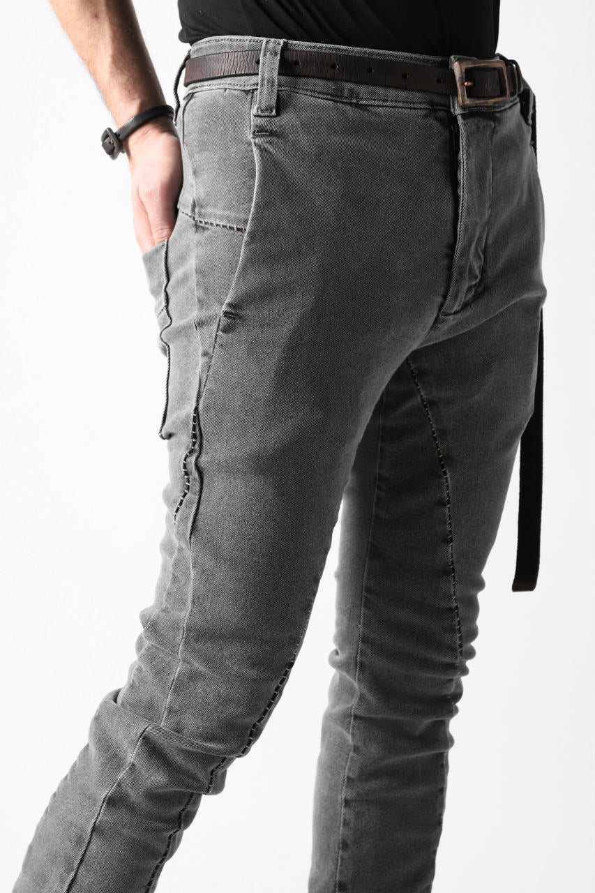 画像をギャラリービューアに読み込む, thomkrom OVER LOCKED SLIM TROUSERS / FADE STRETCH DENIM (LIGHT GREY)