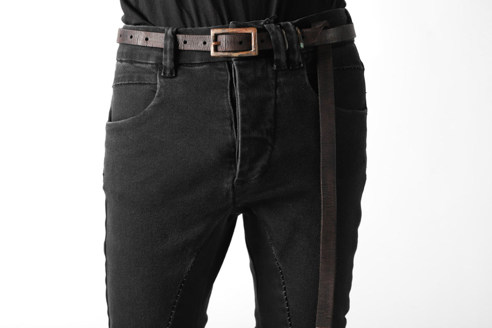 画像をギャラリービューアに読み込む, thomkrom OVER LOCKED SKINNY TROUSERS / FADE STRETCH DENIM (BLACK)