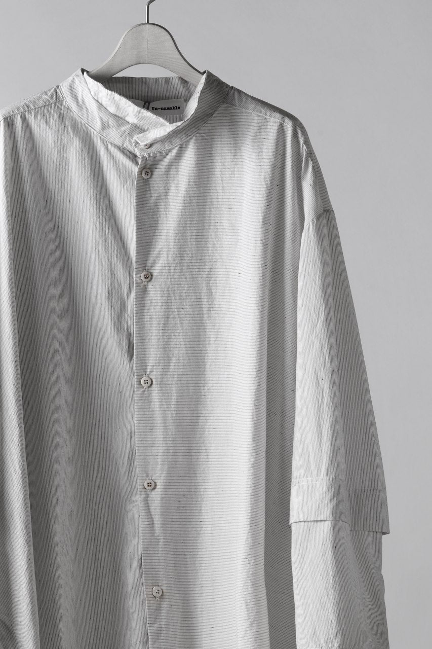 un-namable page Overfit/Layer Shirt / Cotton Stripe (IVORY)