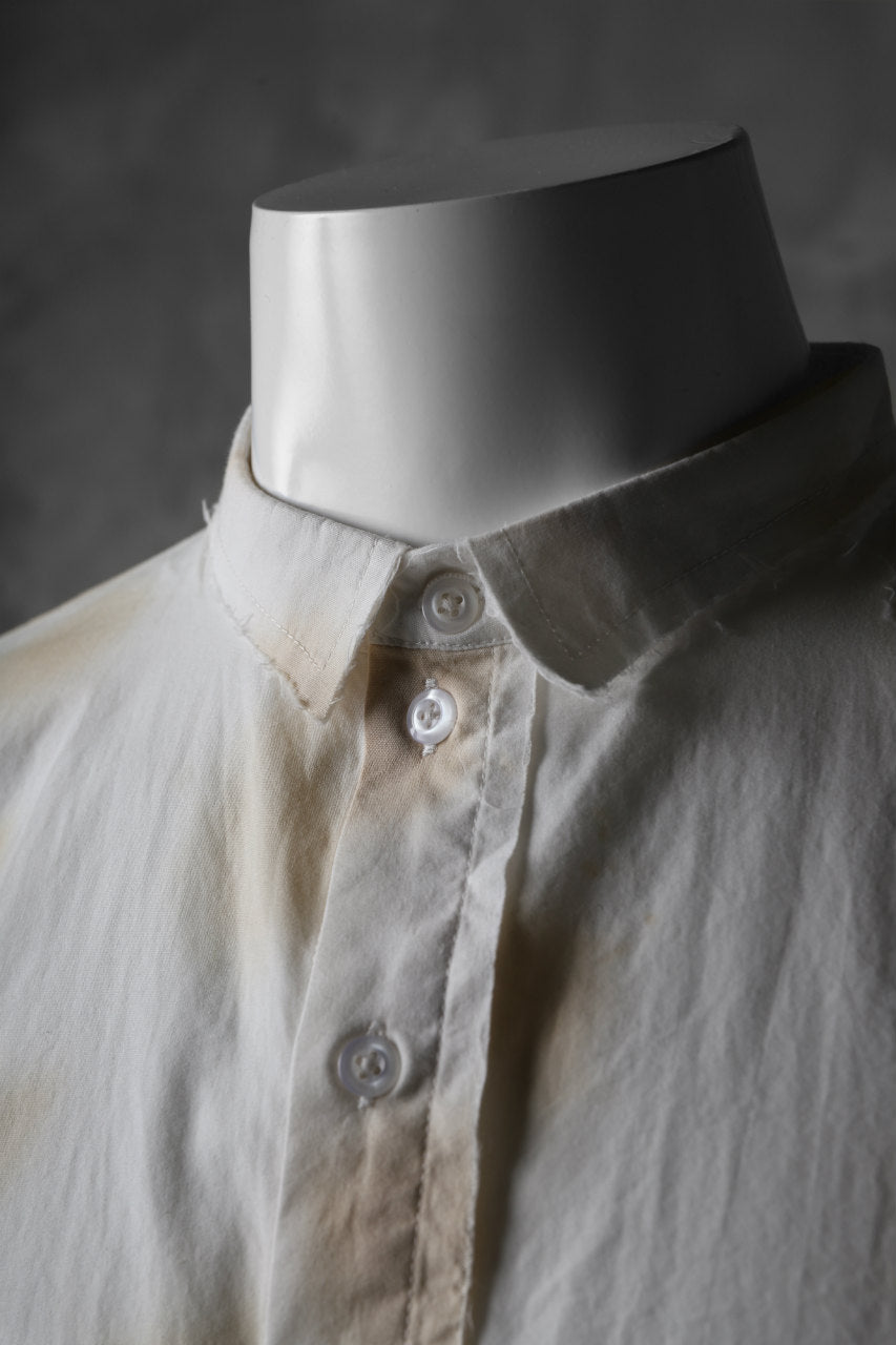 画像をギャラリービューアに読み込む, Aleksandr Manamis Raw Hallf Collar Shirt / Tea Stain Dot