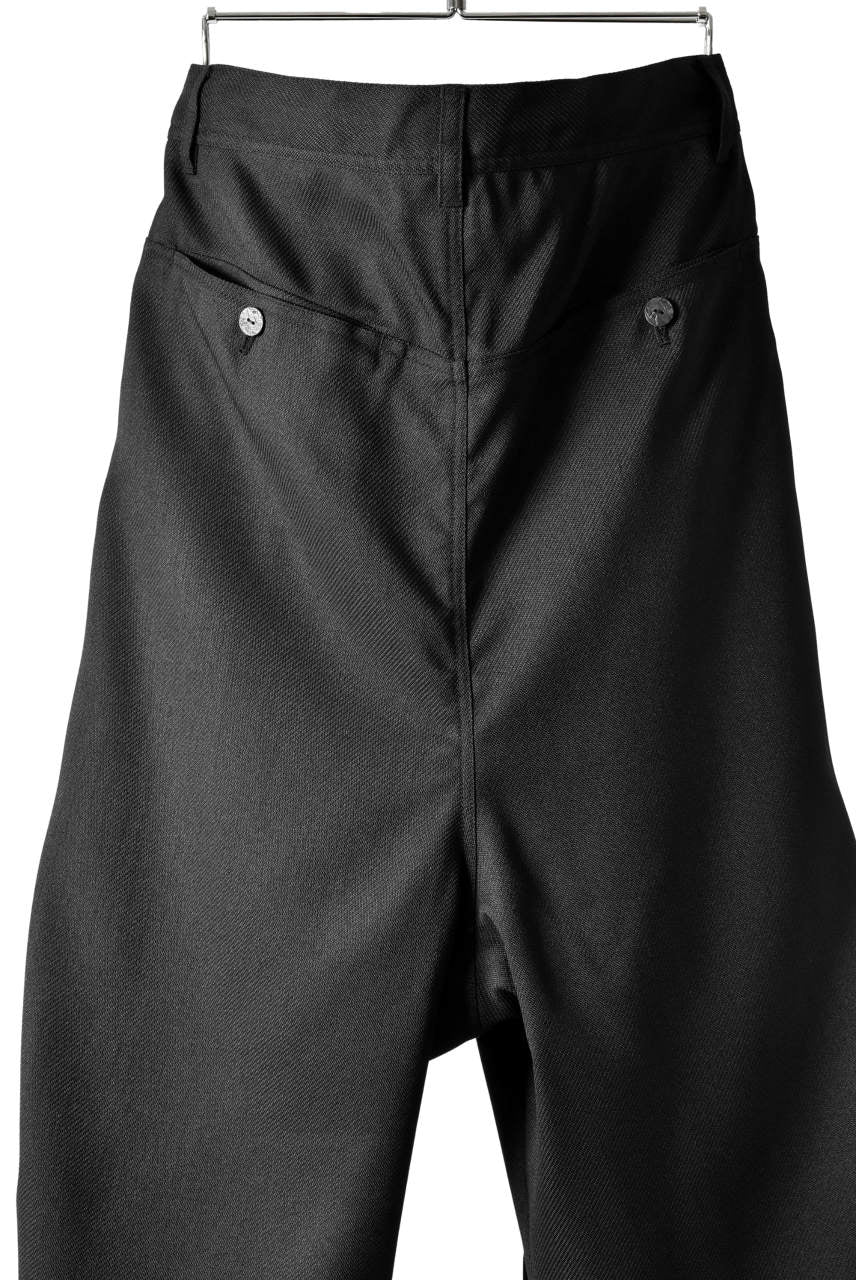 画像をギャラリービューアに読み込む, N/07 "MAUSK Detail" Three Dimensional Wide Tuck / Dart Cropped Pants #2 (BLACK)