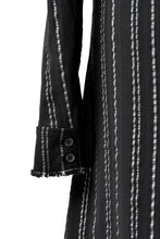 画像をギャラリービューアに読み込む, SOSNOVSKA LONG STRIPED SHIRT (BLACK×SILVER STRIPE)