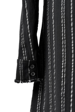 画像をギャラリービューアに読み込む, SOSNOVSKA LONG STRIPED SHIRT (BLACK×SILVER STRIPE)