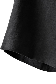 Load image into Gallery viewer, blackcrow linen-cotton woven short trousers (BLACK)