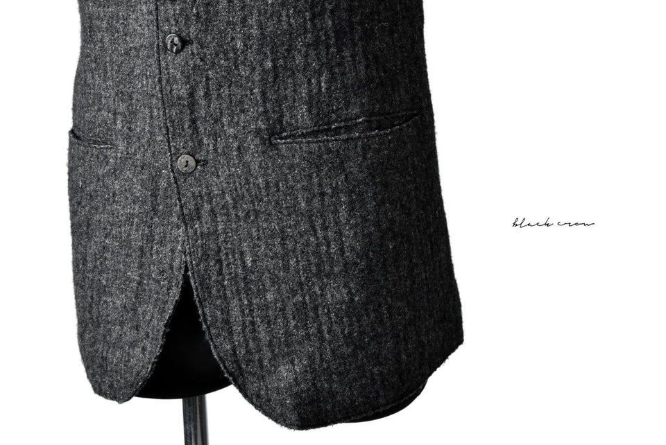 Load image into Gallery viewer, blackcrow tailor vest (wool linen fulling) (GREY)