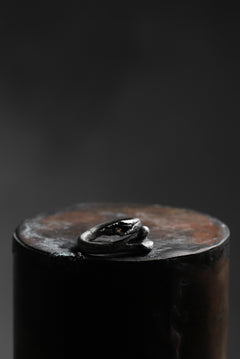 画像をギャラリービューアに読み込む, Holzpuppe exclusive Bone ring with Smoke Quartz