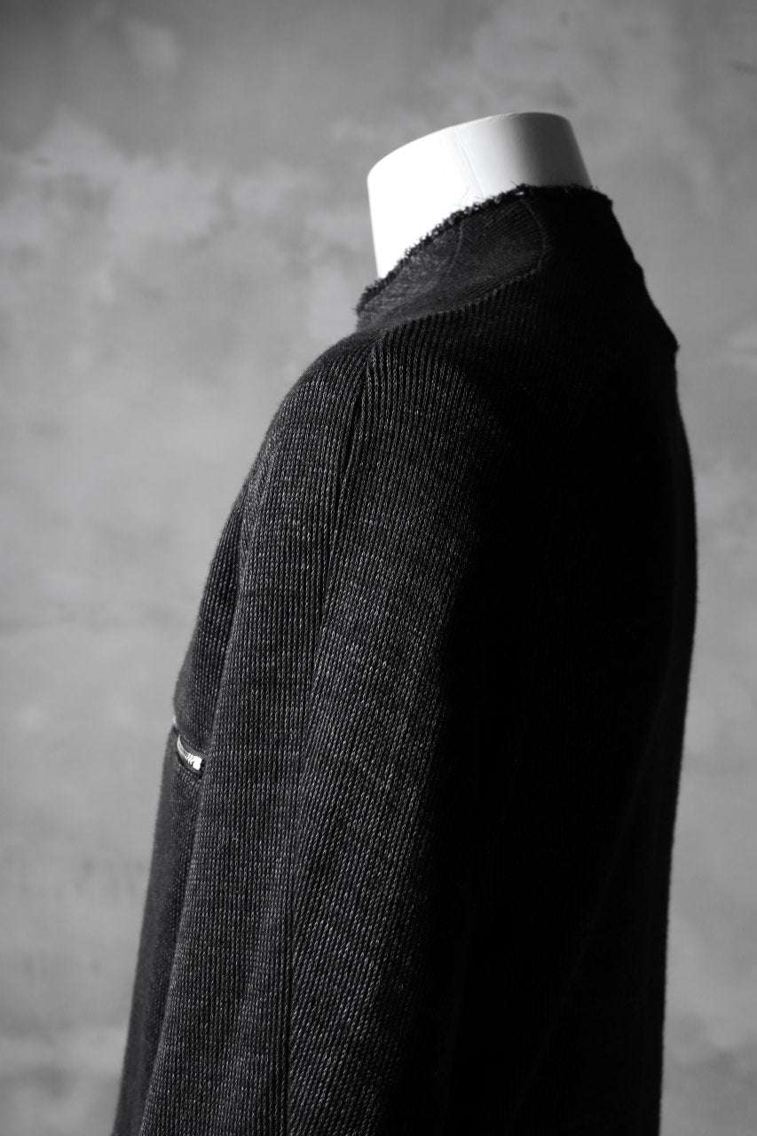 Load image into Gallery viewer, blackcrow raglan zip blouson / cotton&hemp double faces (charcoal)