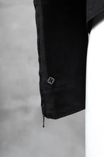 Load image into Gallery viewer, blackcrow riders zip jacket / linen&nylon woven (black)