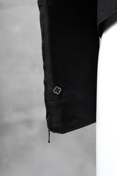 Load image into Gallery viewer, blackcrow riders zip jacket / linen&nylon woven (black)
