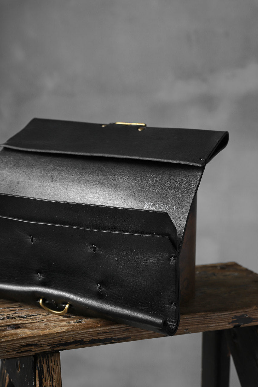 Load image into Gallery viewer, KLASICA LONG WALLET / TEMPESTI OILED COW BENDS LEATHER (BLACK)