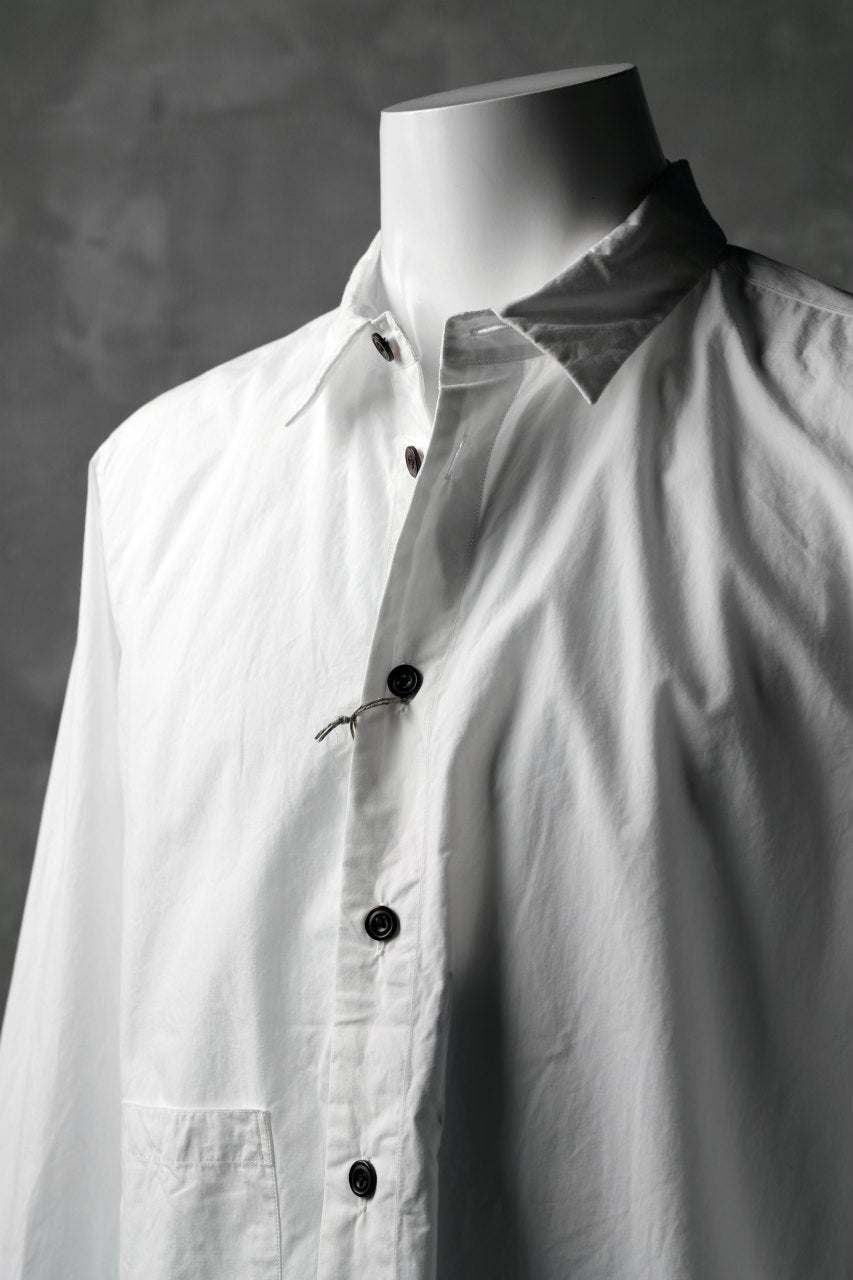 画像をギャラリービューアに読み込む, KLASICA SABRON BUTTON FRY SHIRT / TYPE-WRITER CLOTH (WHITE)