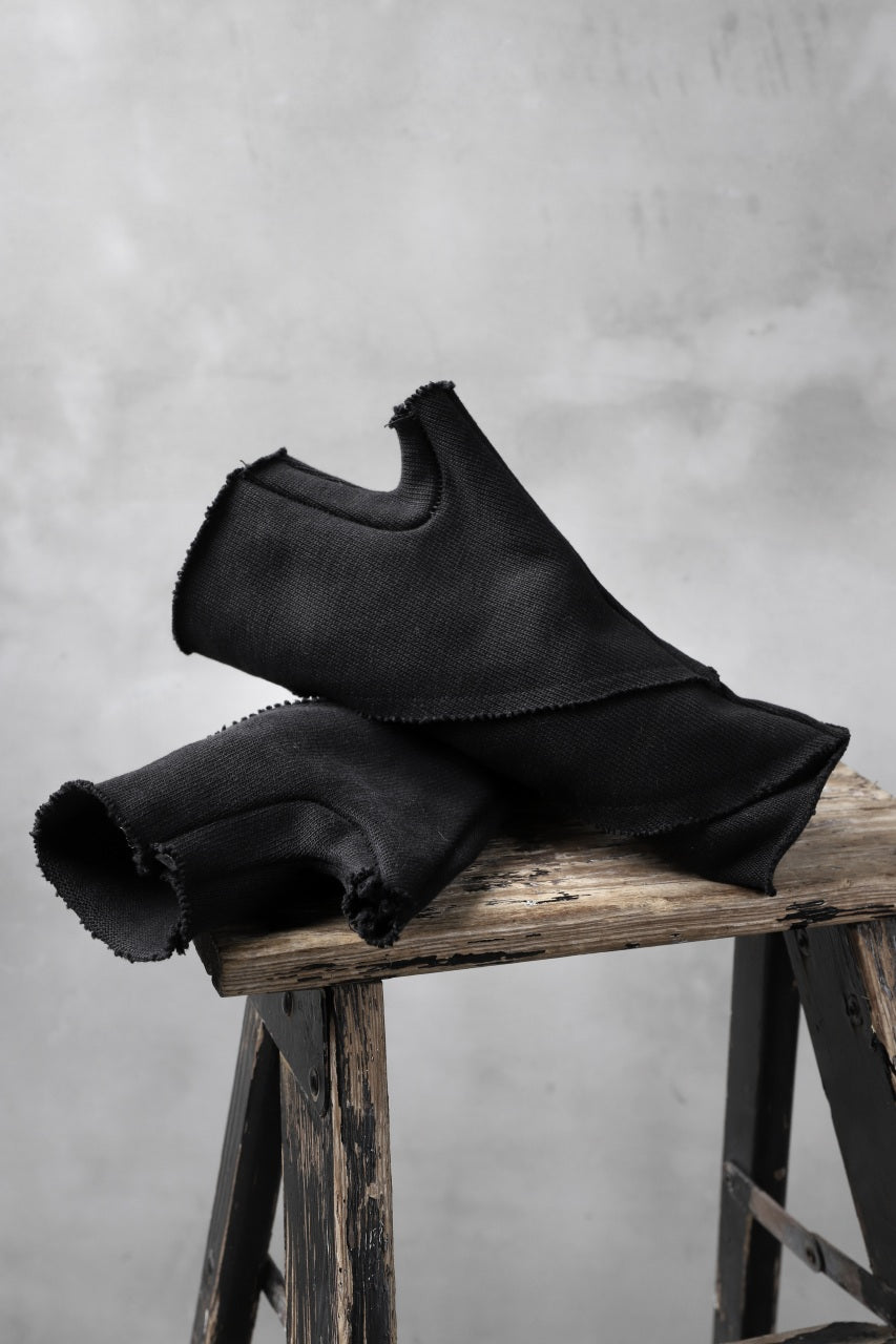 画像をギャラリービューアに読み込む, thomkrom FINGER OUT GLOVES / HEAVY JERSEY (BLACK)