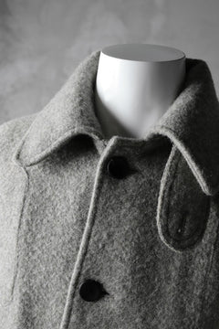 画像をギャラリービューアに読み込む, sus-sous foot guards great coat / W100 Harris melton raised washer (TOP GREY BEIGE)