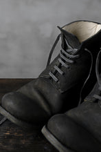 画像をギャラリービューアに読み込む, prtl "one make" Lace Up Boots (JAPAN Cow Reversed Leather / Hand Dyed BLACK)