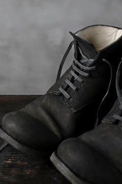 画像をギャラリービューアに読み込む, prtl "one make" Lace Up Boots (JAPAN Cow Reversed Leather / Hand Dyed BLACK)