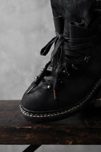 画像をギャラリービューアに読み込む, A DICIANNOVEVENTITRE A1923 Norwegian Laced Boots SH2 / Cavallo Oilo (NERO)