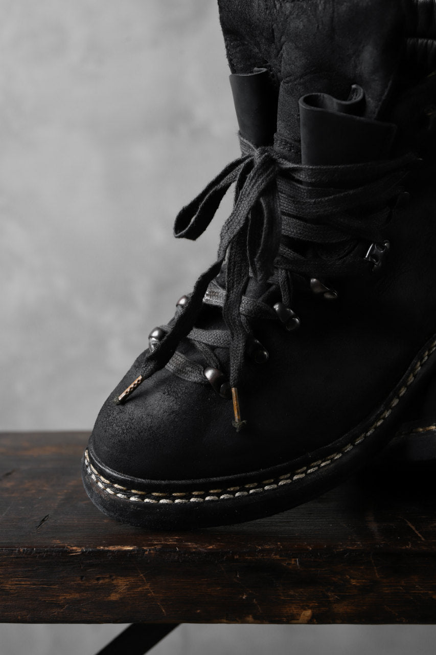 画像をギャラリービューアに読み込む, A DICIANNOVEVENTITRE A1923 Norwegian Laced Boots SH2 / Cavallo Oilo (NERO)
