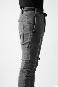 画像をギャラリービューアに読み込む, thomkrom OVER LOCKED SLIM TROUSERS / FADE STRETCH DENIM (LIGHT GREY)