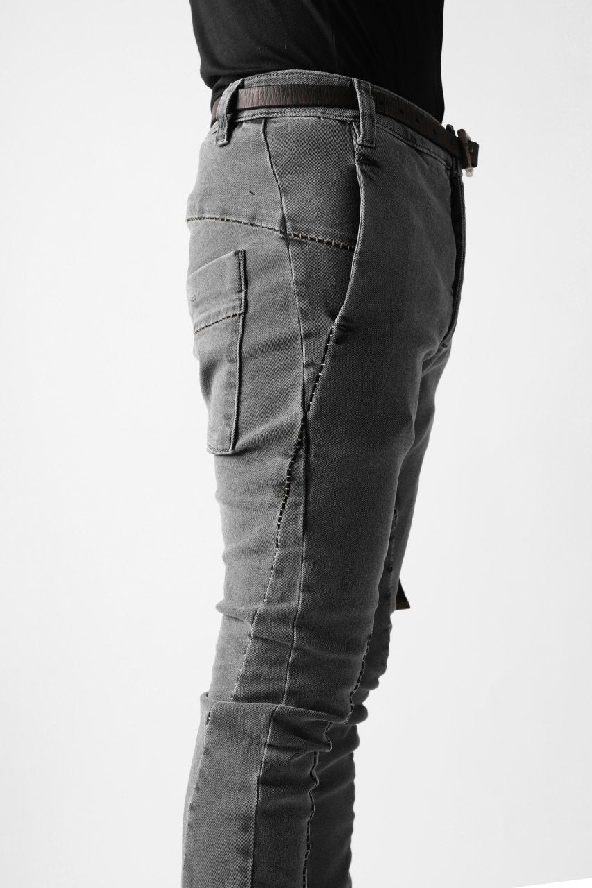 画像をギャラリービューアに読み込む, thomkrom OVER LOCKED SLIM TROUSERS / FADE STRETCH DENIM (LIGHT GREY)