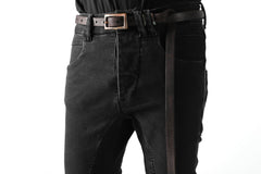 画像をギャラリービューアに読み込む, thomkrom OVER LOCKED SKINNY TROUSERS / FADE STRETCH DENIM (BLACK)