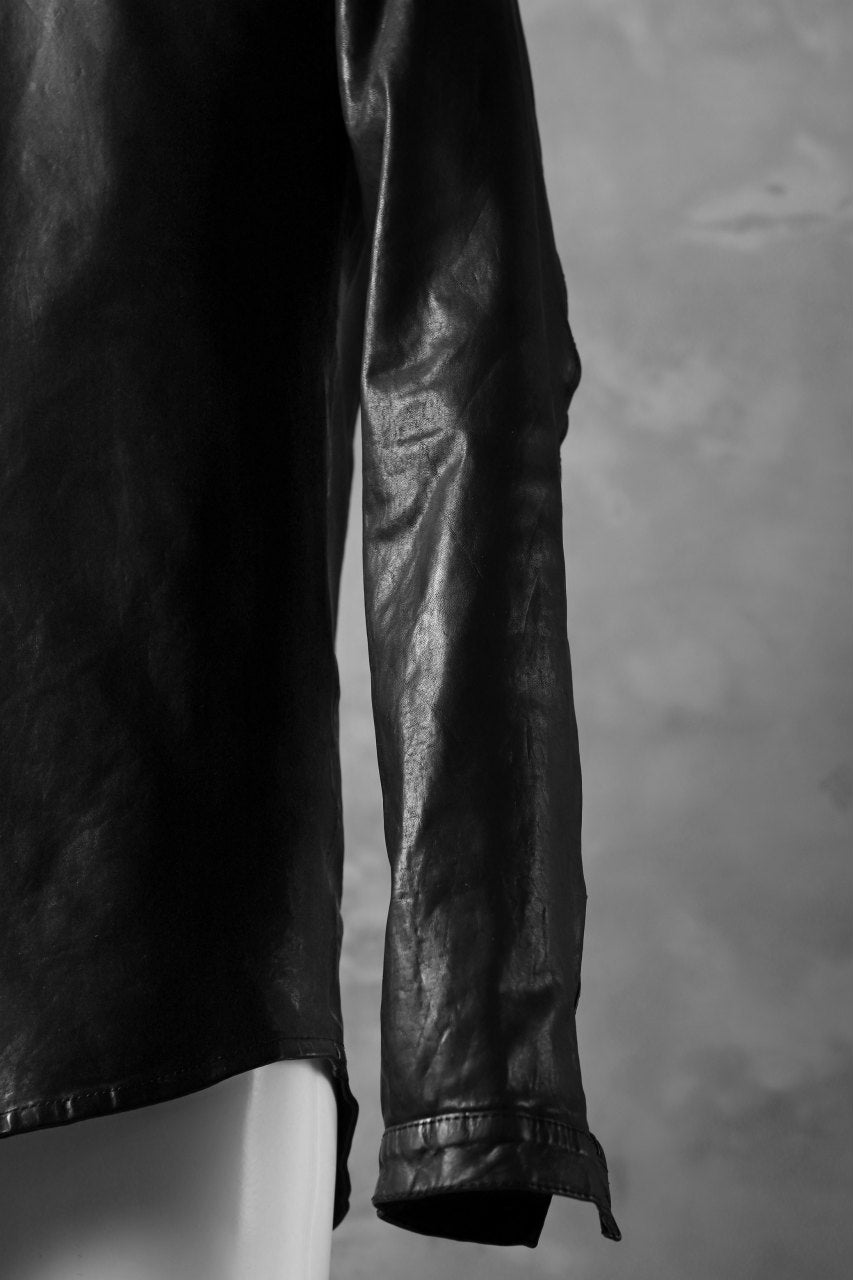 Load image into Gallery viewer, ISAMU KATAYAMA BACKLASH exclusive LEATHER SHIRT / ITALY SHOULDER 0.6mm (BLACK)