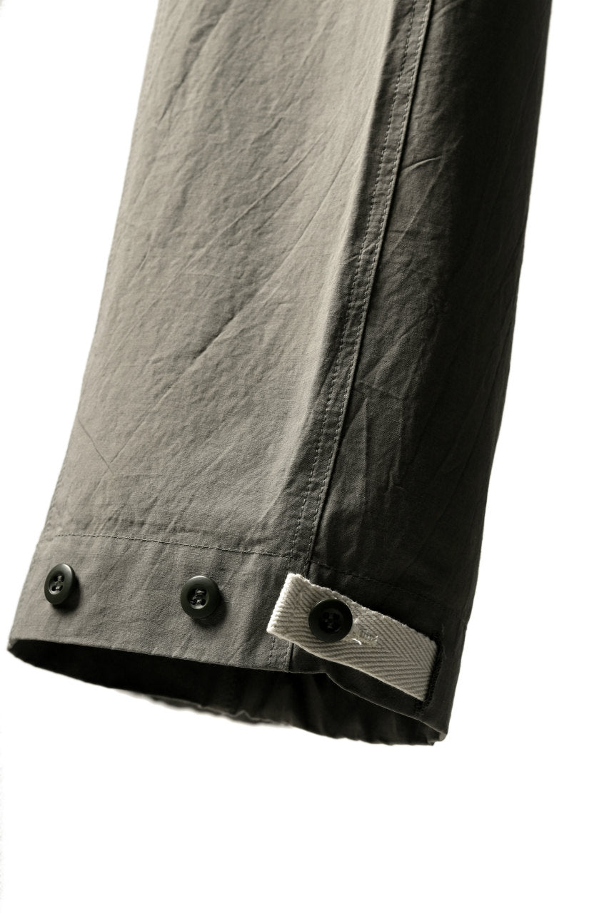 画像をギャラリービューアに読み込む, ISAMU KATAYAMA BACKLASH WIDE TAPERED PANTS / SALT SHRINKAGE TYPEWRITER CLOTH