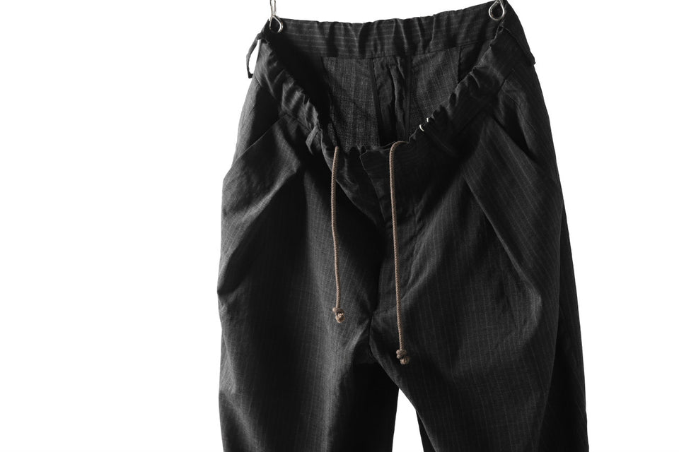 Load image into Gallery viewer, COLINA W-TUCK PANTS / WASHABLE WOOL TROPICAL (STRIPE)
