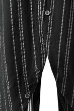 画像をギャラリービューアに読み込む, SOSNOVSKA LONG STRIPED SHIRT (BLACK×SILVER STRIPE)