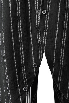 画像をギャラリービューアに読み込む, SOSNOVSKA LONG STRIPED SHIRT (BLACK×SILVER STRIPE)