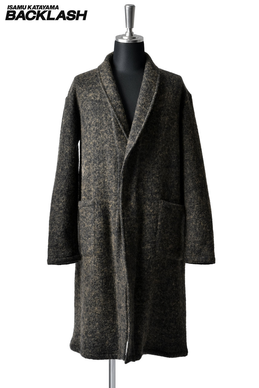 Load image into Gallery viewer, ISAMU KATAYAMA BACKLASH exclusive SHAWL COLLAR BUTTONED COAT (MUSTARD)