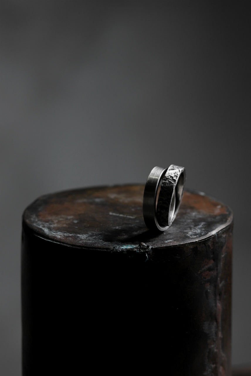 画像をギャラリービューアに読み込む, Holzpuppe Double banded Silver ring texture-1