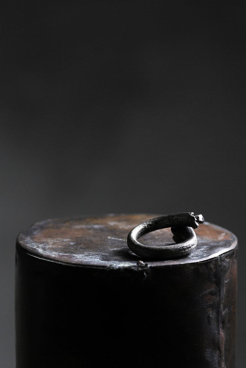 画像をギャラリービューアに読み込む, Holzpuppe exclusive Bone ring with Smoke Quartz