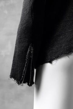 Load image into Gallery viewer, blackcrow raglan zip blouson / cotton&hemp double faces (charcoal)