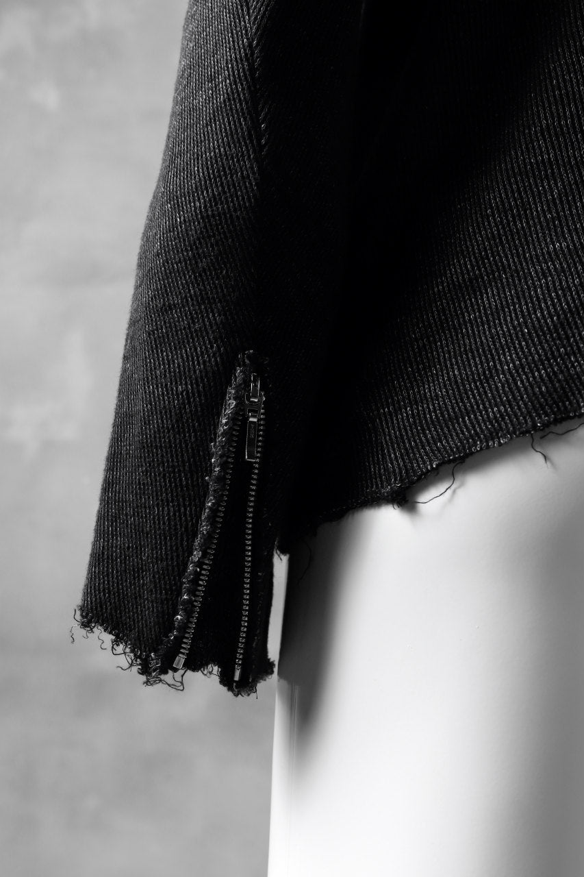 Load image into Gallery viewer, blackcrow raglan zip blouson / cotton&hemp double faces (charcoal)