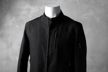 Load image into Gallery viewer, blackcrow riders zip jacket / linen&nylon woven (black)