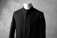 Load image into Gallery viewer, blackcrow riders zip jacket / linen&nylon woven (black)