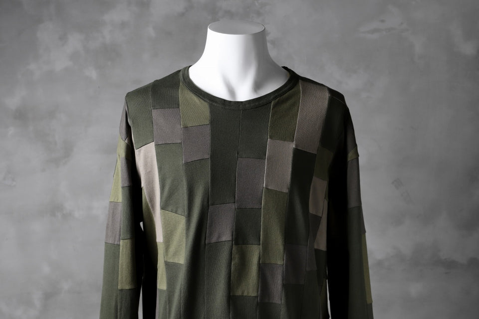 Load image into Gallery viewer, ISAMU KATAYAMA BACKLASH PATCHWORK-PRODUCTION JERSEY TOPS (KHAKI)