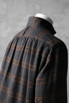 画像をギャラリービューアに読み込む, COLINA GARDENER CHECK SHIRT / SOFT FLANNEL (GREY x BROWN)