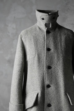 画像をギャラリービューアに読み込む, sus-sous foot guards great coat / W100 Harris melton raised washer (TOP GREY BEIGE)
